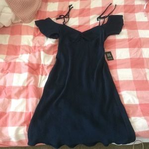 Express off shoulder slip dress